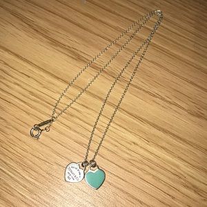 Mini Double Heart Tag Tiffany & Co Pendant
